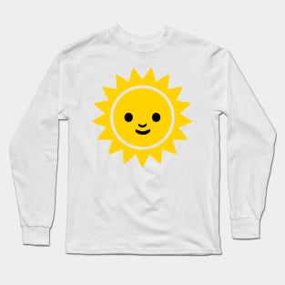 Smiley Happy Sun Face Emoticon Long Sleeve T-Shirt